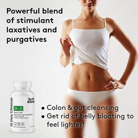 Colon Cleanser For Belly Waste Loss & Thinner Waistline & Woman Pms & Menopause Relief Support Pills | Female Hormone Balance & Bloating Support To Feel Lighter & Healthy Body Detox Cleanse For Energy