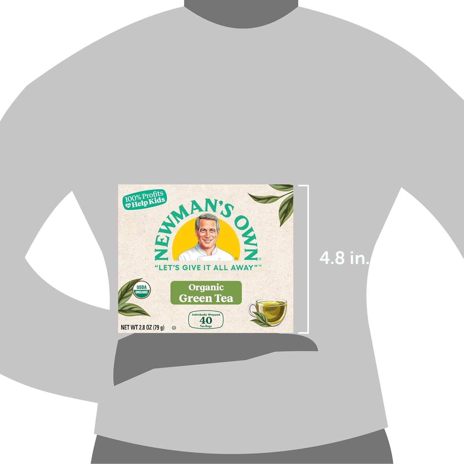 Newmans Own Organics Organic Royal Green Tea, 40 Ct