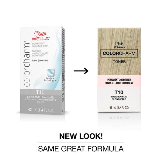 Colorcharm Permanent Liquid Toners| Neutralize Brass| Free Of Parabens| Vegan| T10| Pale Blonde| 1.4 Fl Oz