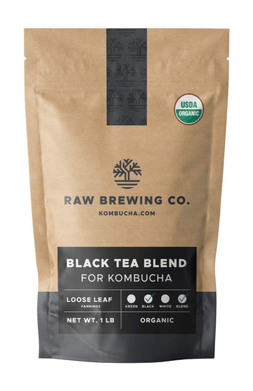 Kombucha.Com Certified Organic Loose Leaf Tea - Kombucha Brewing Blends (Black Tea Blend, 8 Ounce). Makes Up To 25 Gallons