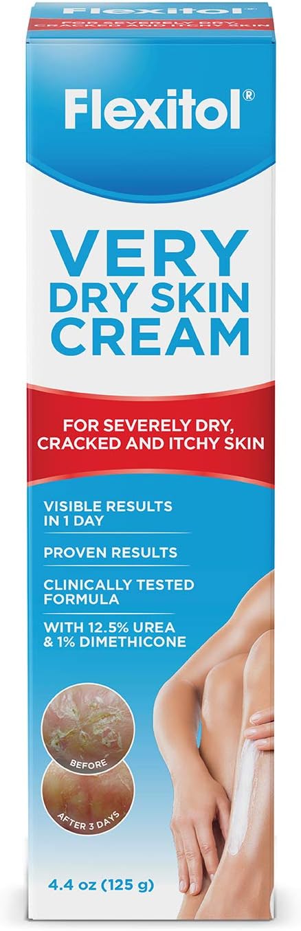 Flexitol Very Dry Skin Cream,Rich Moisturizing Body Cream With Urea, 4.4 Ounce Tube