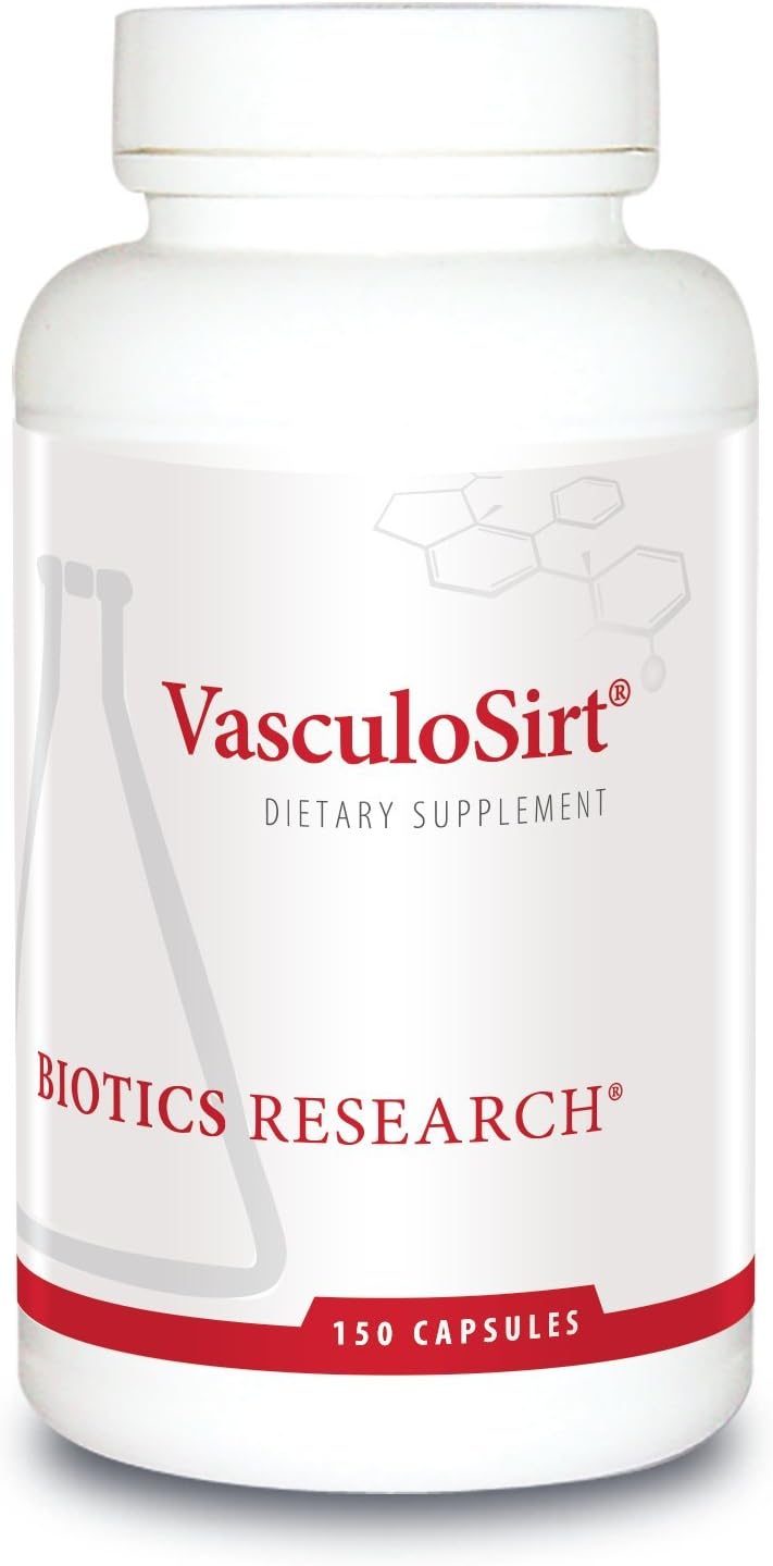 Biotics Research Vasculosirt®– Formulated With The Assistance Of Mark Houston, Md, Cardiovascular And Healthy Support For Healthy Blood Flow Support, Coq10, Resveratrol, Ala, Gingko (150 Caps)