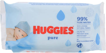 Huggies Pure Baby Wipes 72 Gentle Sensitive Skin Natural Alcohol Free (1)