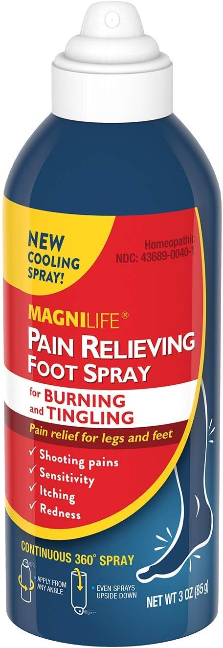 MagniLife Pain Relieving Foot Spray, Natural Pain Relief for Burning, Tingling or Sensitivity in Feet and Legs - 3oz