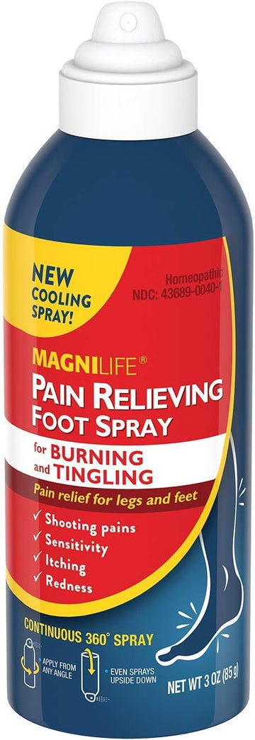 Magnilife Pain Relieving Foot Spray, Natural Pain Relief For Burning, Tingling Or Sensitivity In Feet And Legs - 3Oz