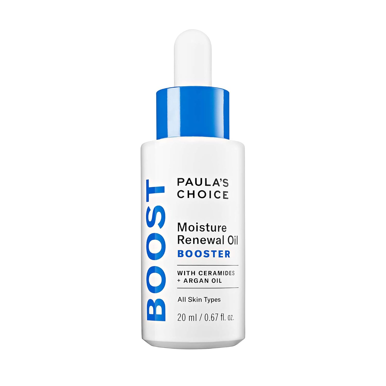 Paula'S Choice Boost Moisture Renewal Oil Booster, Ceramides & Argan Oil Serum For Redness Relief, Dry Skin, 0.67 Ounce