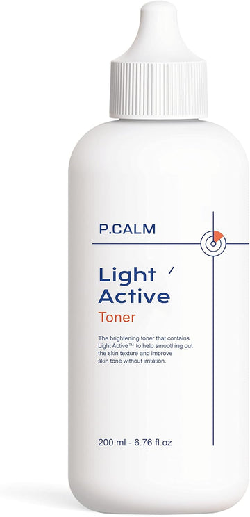 P.Calm Light Active Toner 6.7 Fl.Oz | Vegan Hyperpigmentation Dark Spot Correction Facial Toner For Sensitive Skin | Korean Skincare