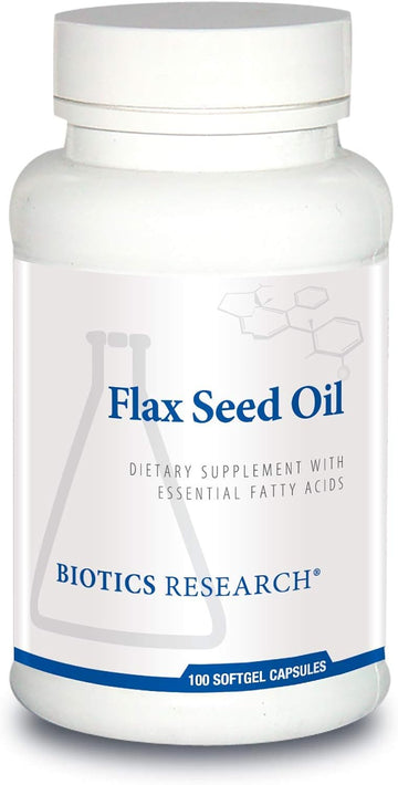 BIOTICS Research Flax Seed Oil Each Capsule Contains 1,000 of Pure Fla