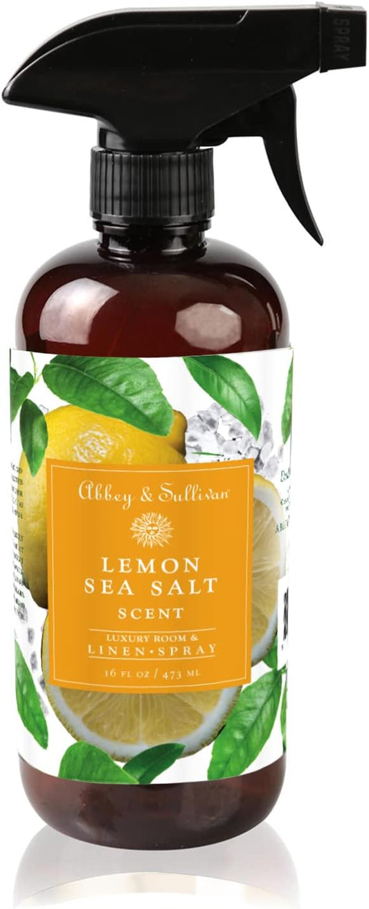 Abbey & Sullivan Linen Spray, Lemon Sea Salt, 16 oz : Health & Household