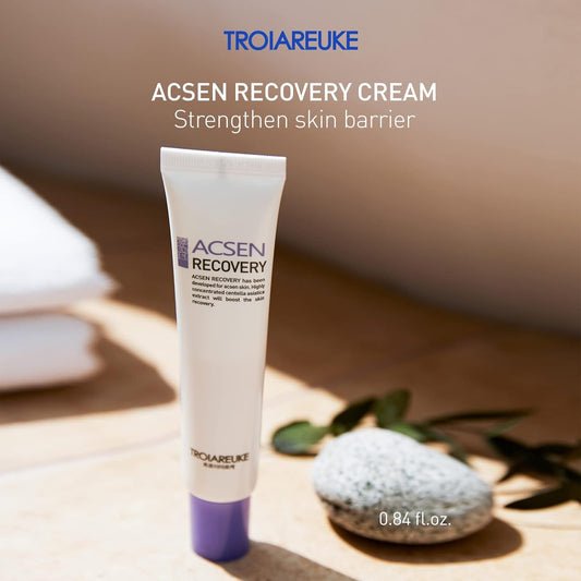 Troiareuke Acsen Recovery Cream | Hydrating And Soothing Facial Moisturizer With Centella Asiatica, Olive Oil, And Squalane For Sensitive, Dry, And Dehydrated Skin, Reduces Signs Of Acne Scars