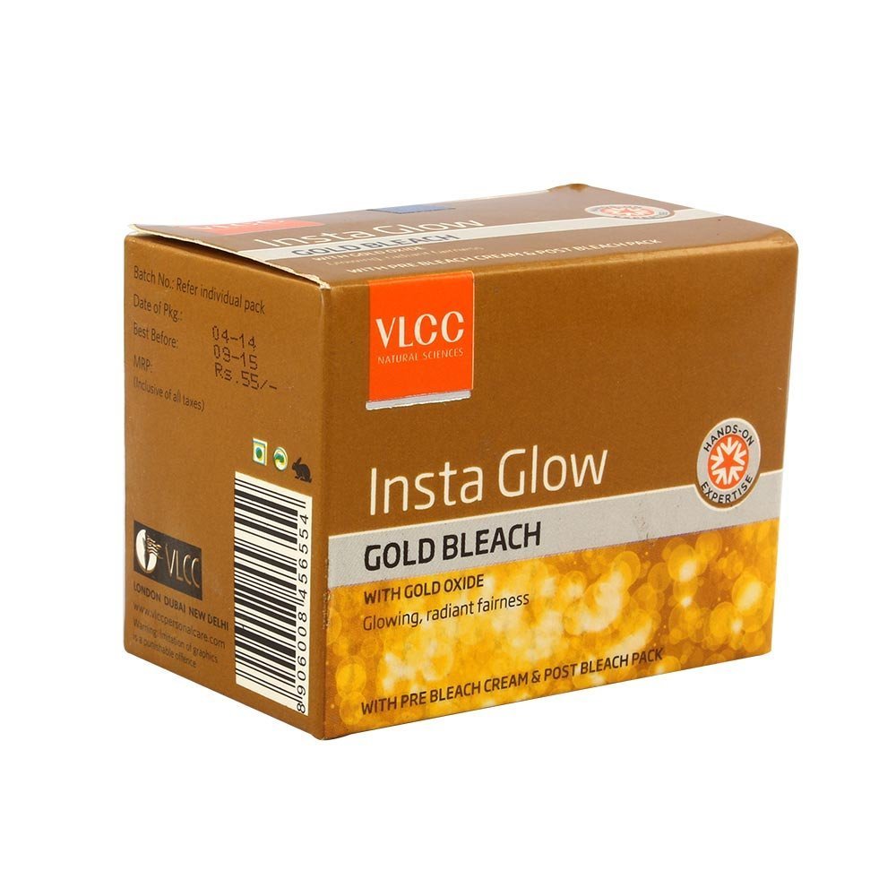 VLCC Natural Sciences Insta Glow Gold Bleach (Pack Of 2) 30 g : Health & Household
