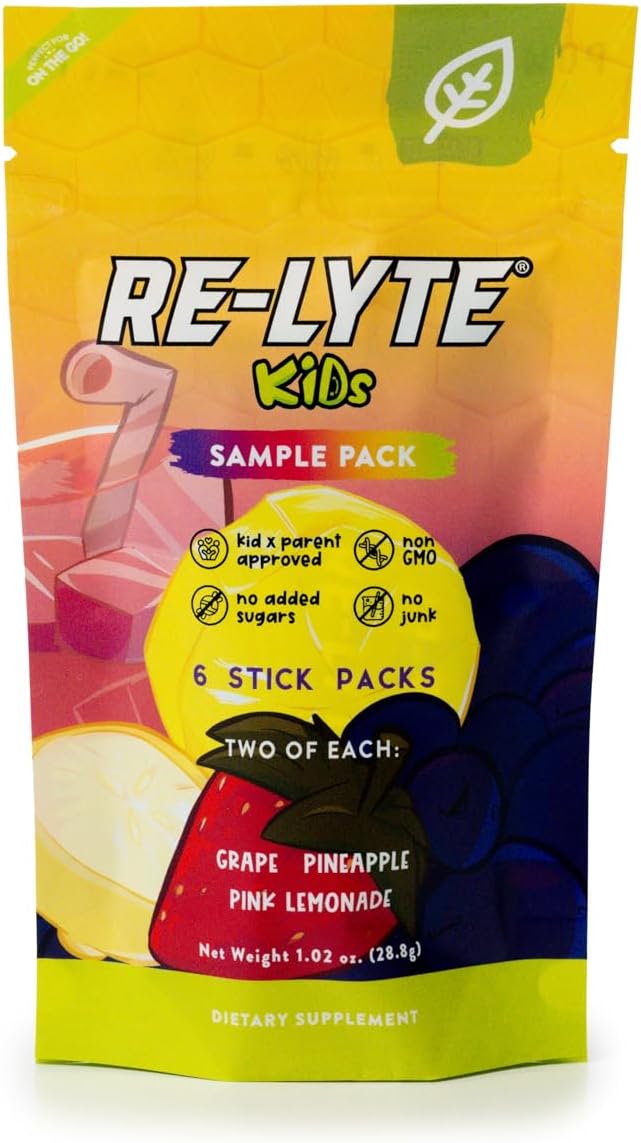 Redmond Re-Lyte Kids Hydration Electrolyte Mix Powder, Grape 7.62 Oz