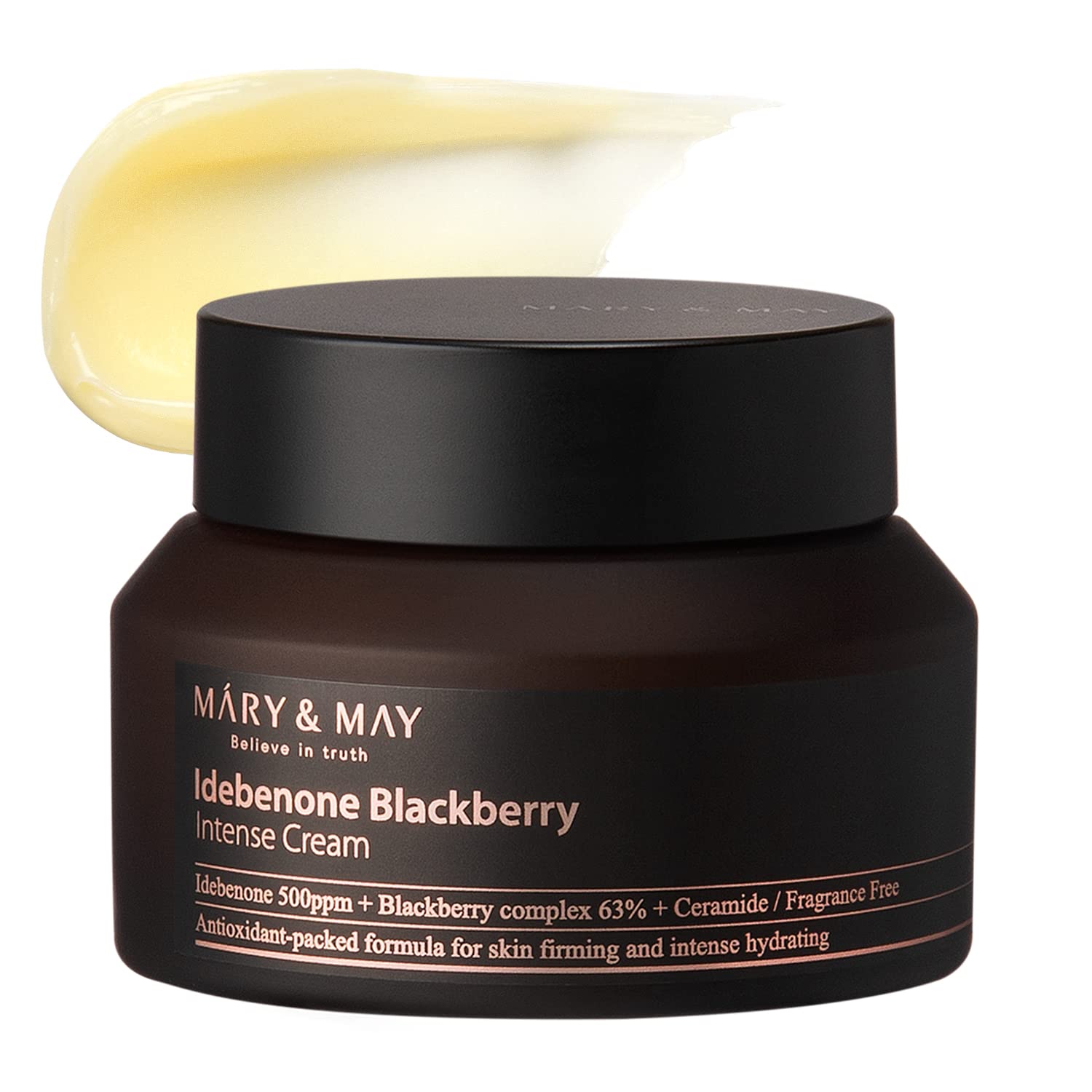 Mary&May Idebenone + Blackberry Intensive Care Cream 2.46Oz | Moisturizing, Skin Barrier Strengthening, Hydrating & Elasticity | Ewg Green