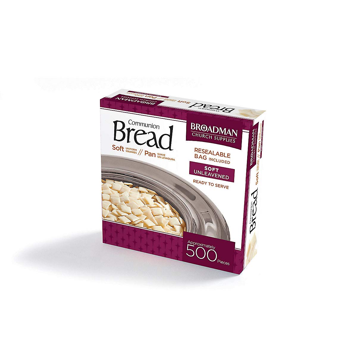 Broadman Church Supplies Communion Bread, Soft Unleavened, 500 Count