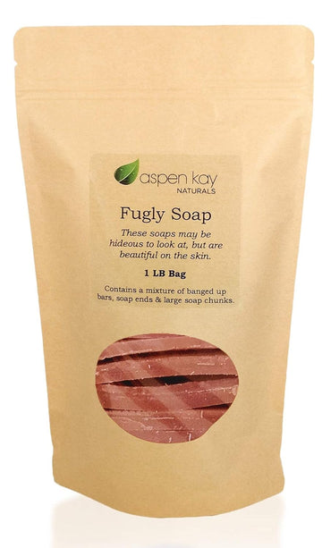 Aspen Kay Naturals - 1 Pound Bag Of Fugly Soap, A Mixture Of Banged Up Bars, Soap Ends & Soap Chunks. Natural & Organic Soap. (Dead Sea Mud & Neem)
