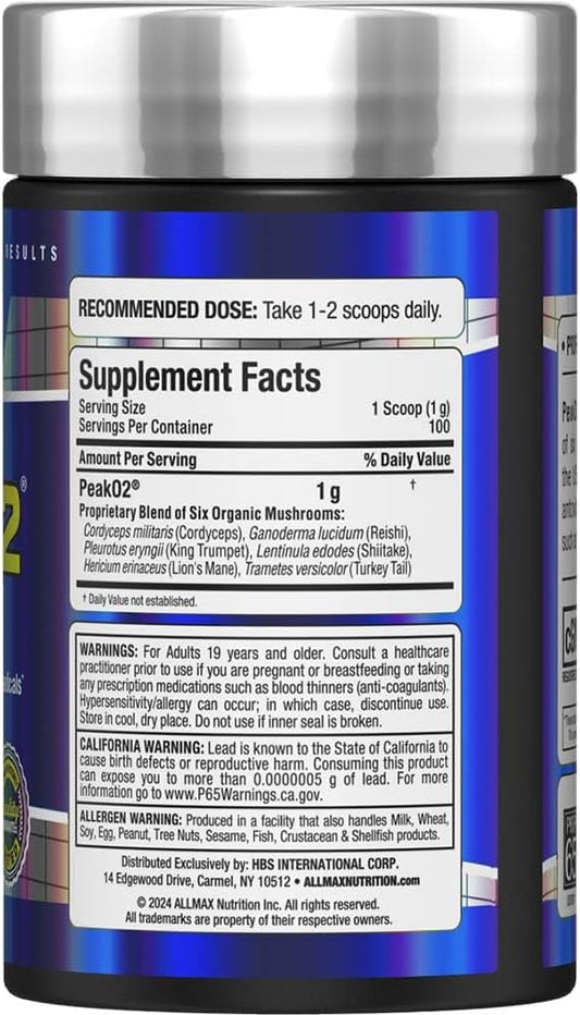 Allmax Essentials Peak02 - Helps Enhance Immune System - Source Of Antioxidants - Vegetarian, Gluten Free - 100 G - 100 Servings