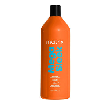 Matrix Mega Sleek Shampoo | Anti-Frizz & Smoothing | With Shea Butter | For Frizz-Prone Hair | For All Hair Types | Salon Professional Shampoo | Packaging May Vary