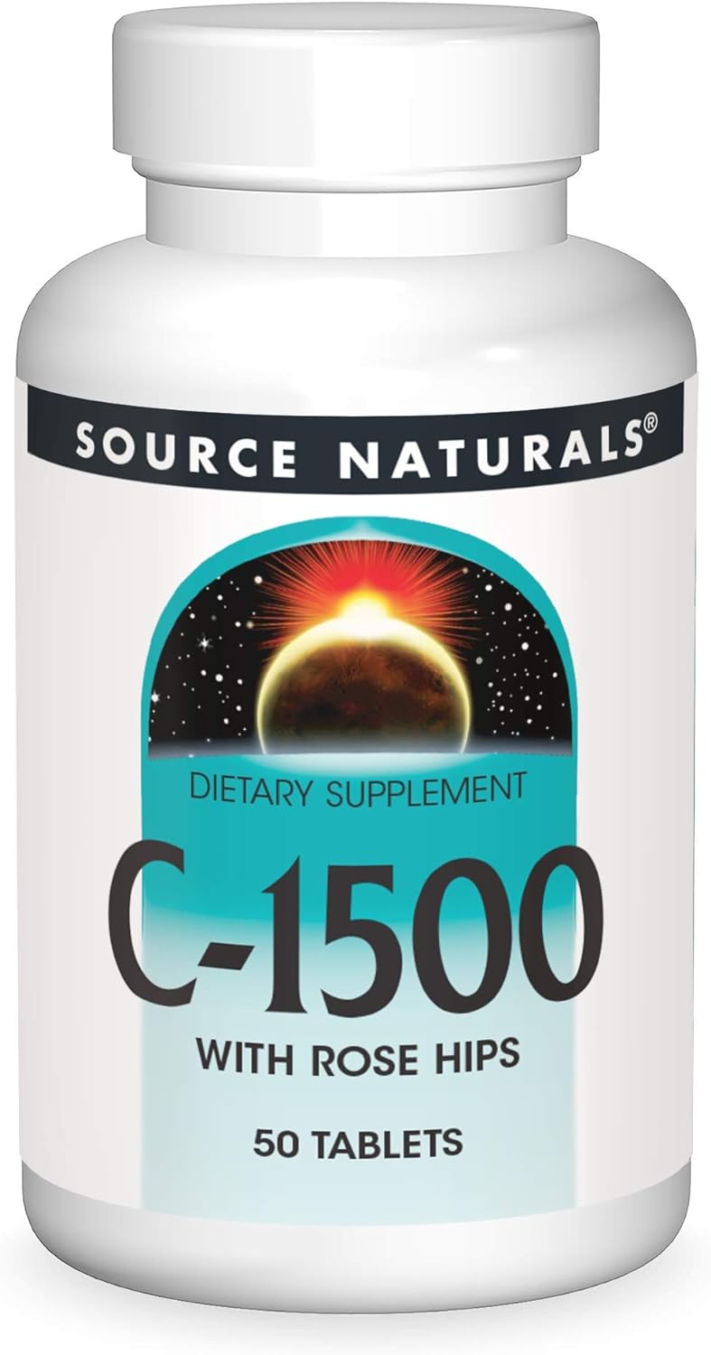 Source Naturals C-1500, With Rose Hips 1500 mg For Immune System Support - 50 Tablets