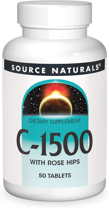 Source Naturals C-1500, With Rose Hips 1500 mg For Immune System Support - 50 Tablets