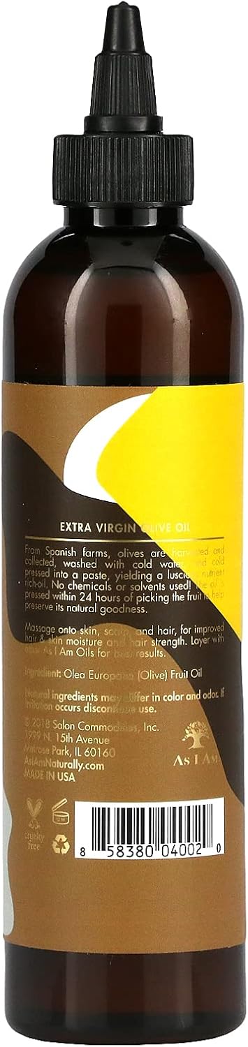 As I Am Pure Oils Extra Virgin Olive Oil 8 oz : Beauty & Personal Care