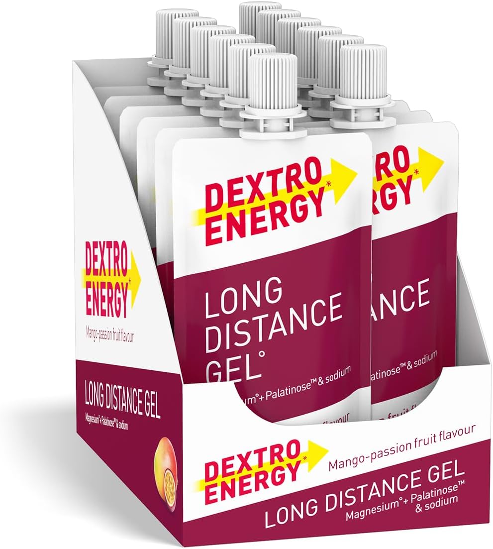 Dextro Energy Long Distance Gel Wild Berry | Fast And Long-Lasting Energy Supply | Developed For Intensive, Long Endurance Exercise | Easy To Consume Continuous Carbohydrates | Pack Of 12