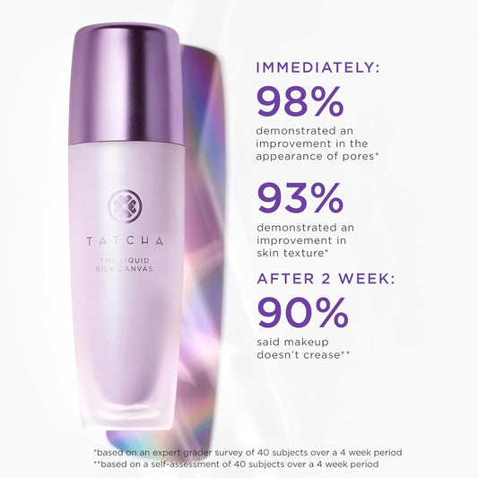 Tatcha Liquid Silk Canvas | Weightless Oil-Free Liquid Silk Face Primer, 30 Ml | 1 Oz