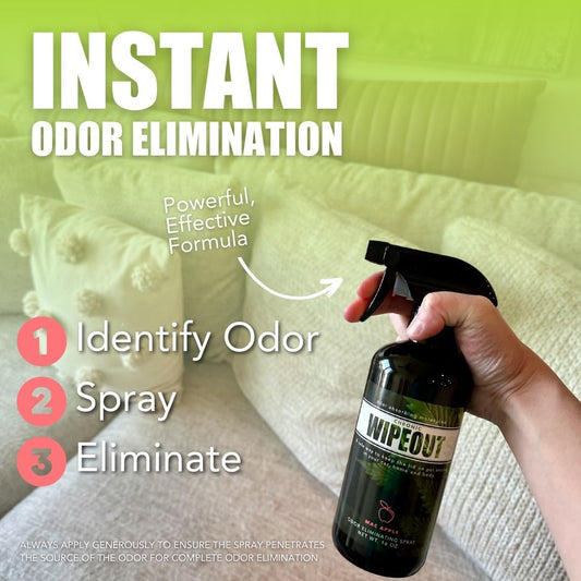 Smoke Odor Eliminator Spray For Strong Odor - Highly Effective for Deodorizing Homes, Clothes, Cars, Office, Hands, & Hair from Smoke Smells - 2 16 oz Bottles Bamboo Teak Fragrance