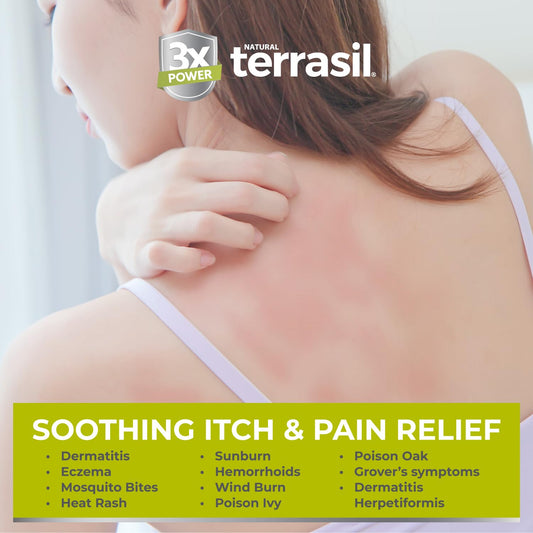 terrasil Itch Rash & Pain Relief 3X: Anti-Itch Cream Extra Strength for Itchy Skin Relief, Rash Cream, All-Natural & Steroid-Free, Powerful, Fast, Effective Relief, Clinically-Proven Ingredients (14g)