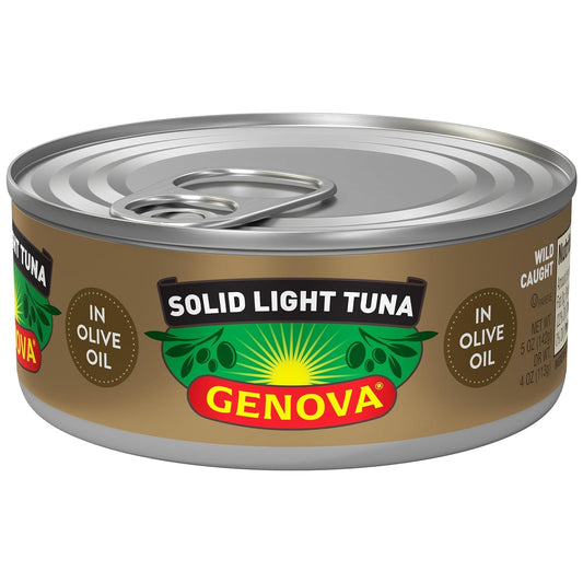 Genova Solid Light Tuna in Olive Oil 5oz (Pack of 12)