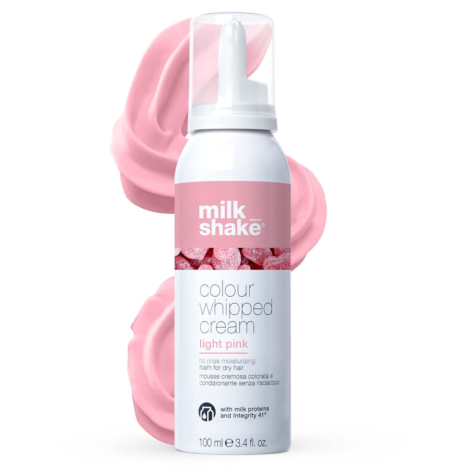 Milk_Shake Color Whipped Cream Leave In Coloring Conditioner - Provides Temporary Hair Color Tone, Light Pink