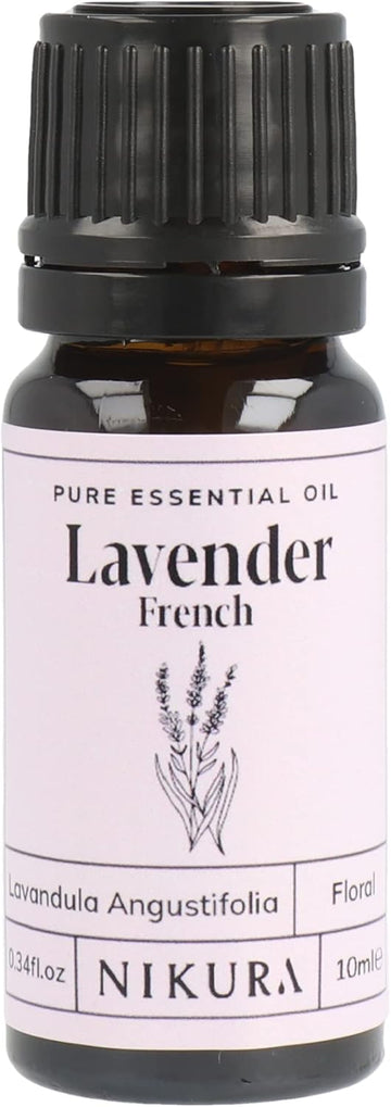 Nikura French Lavender Essential Oil - 10ml | 100% Pure Natural Oils | Lavender Oil For Sleep, Aromatherapy, Diffusers for Home | Vegan & UK Made