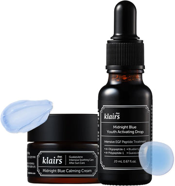 [Dearklairs] Midnight Blue Drop + Calming Cream Set, Light Texture, Sensitive Skin Friendly