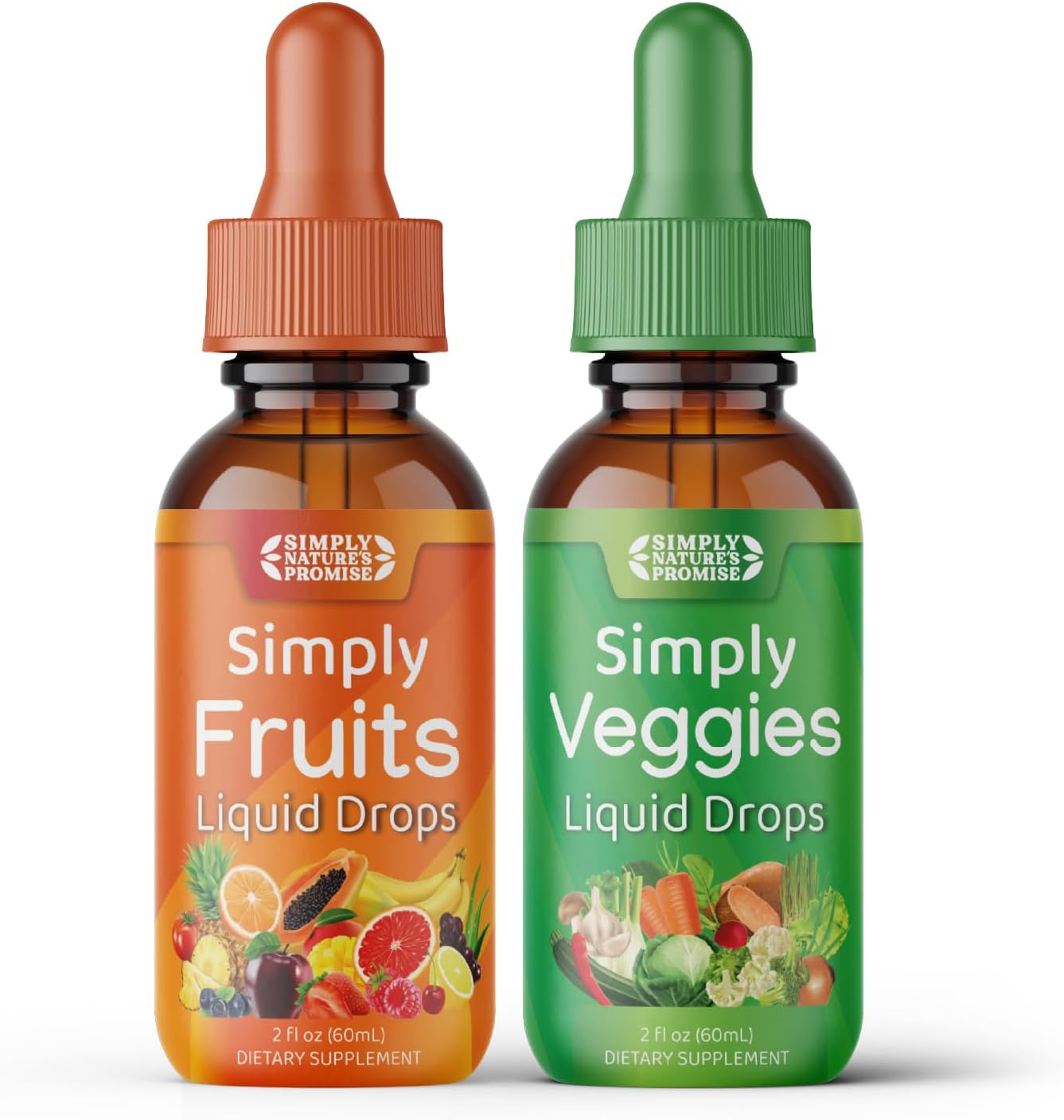 Simply Nature'S Promise - Fruit And Vegetable Supplements - Liquid Drops - Made With Whole Food Superfoods, Packed Vitamins & Minerals - Soy Free - Made In The Usa