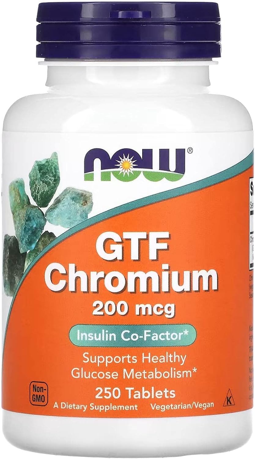 GTF Chromium 200mcg Now Foods 250 Tabs