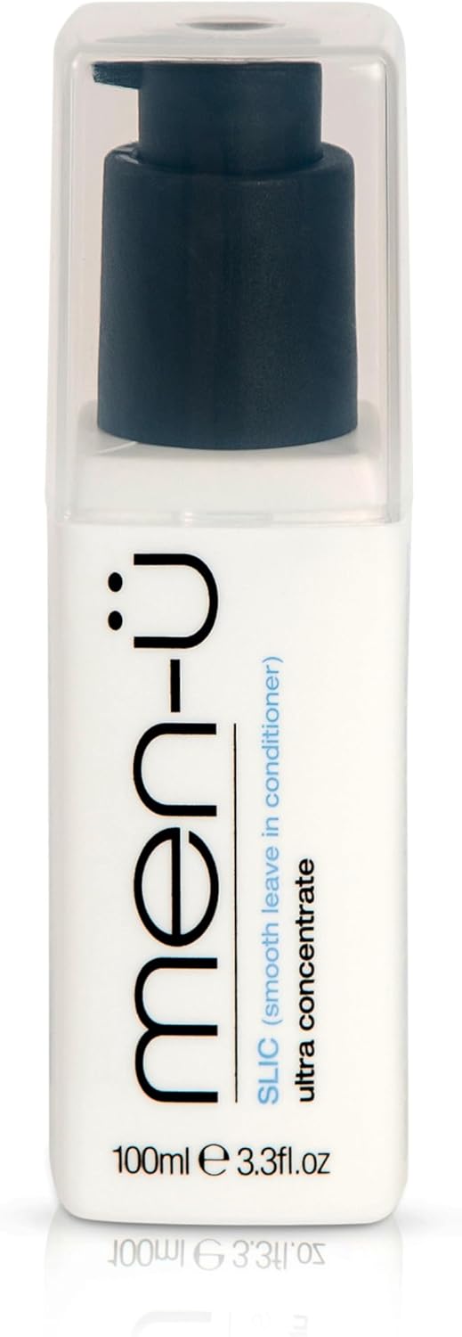 Men-Ü Slic (Smooth Leave In Conditioner), Ultra-Concentrate Mens Hair Serum W/Up To 100 Applications, Hair Care With Instant Conditioning - Vegan Hair Conditioner 100 Millilitres