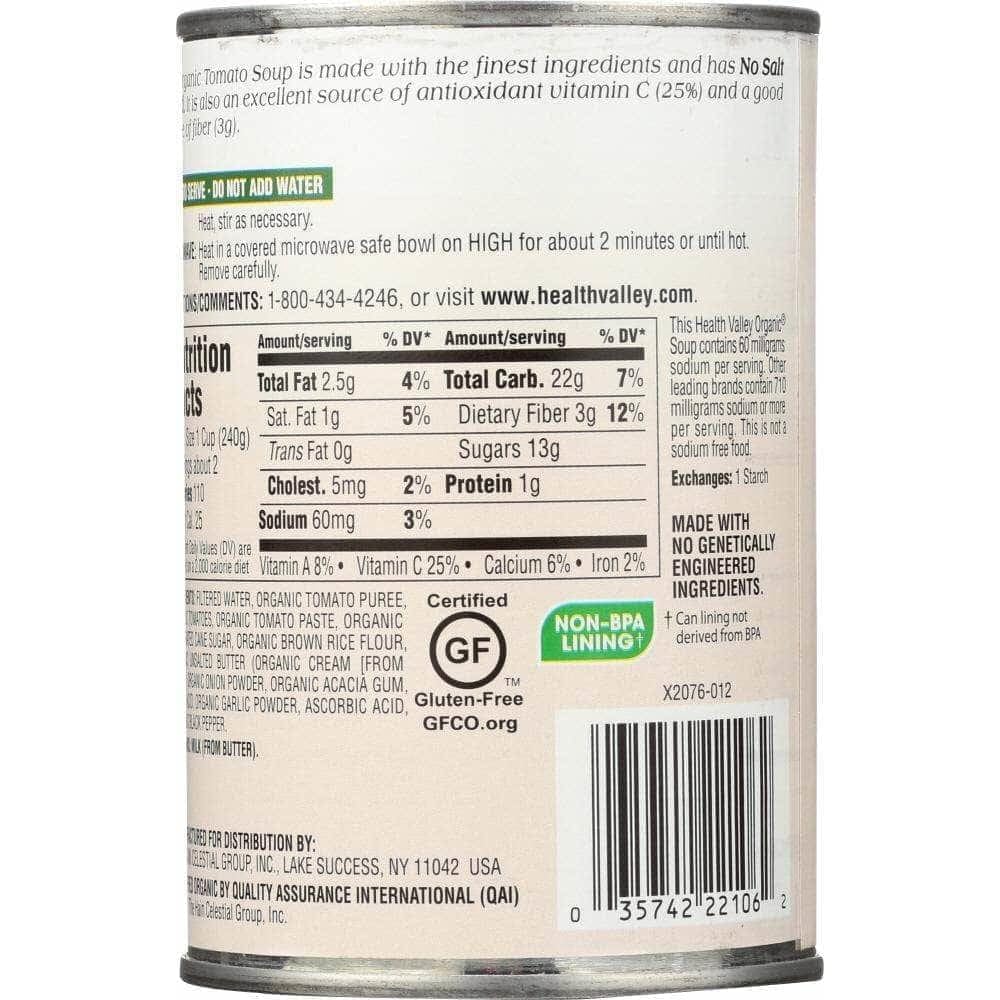 Health Valley Organic Tomato Soup, No Salt, 15 Oz, 3 Pk : Grocery & Gourmet Food