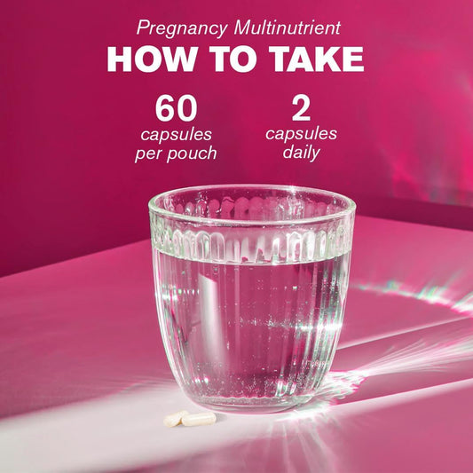 Pregnancy Multinutrient | Folic Acid 400Ug | Essential Nutrients | 60 Plant Based Capsules | Two-A-Day | Dr.Vegan