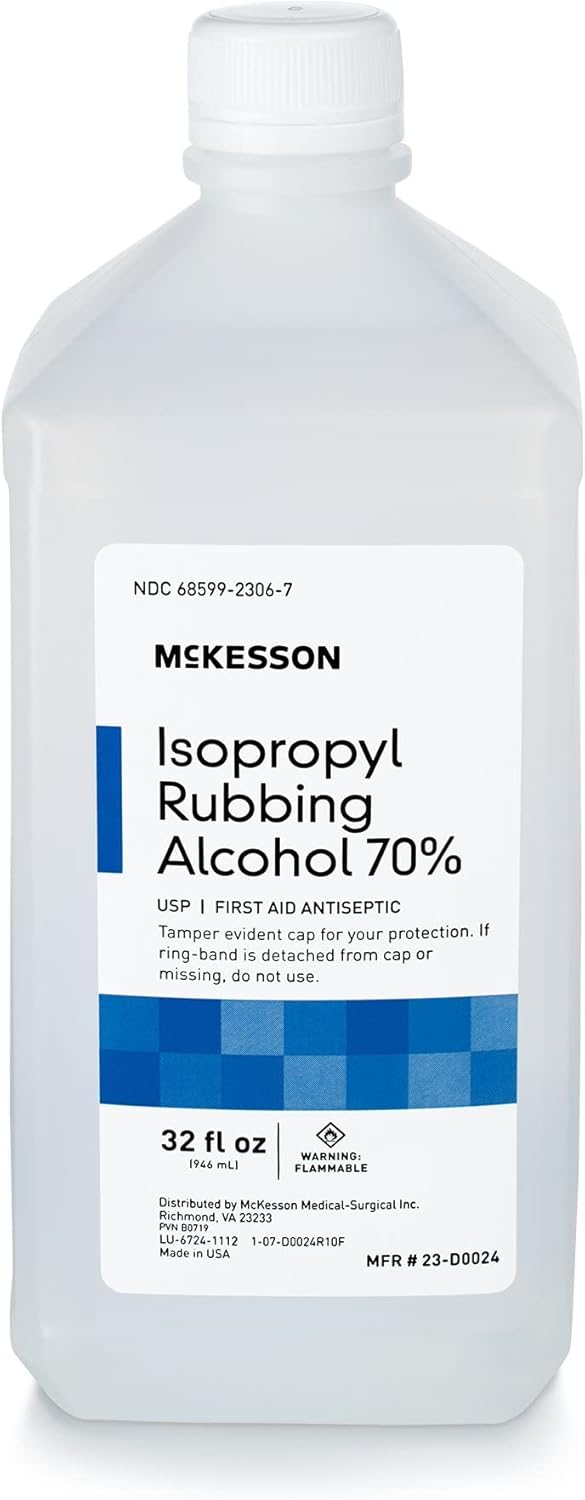 Mckesson 70% Isopropyl Rubbing Alcohol - First Aid Antiseptic - 32 Oz, 1 Count