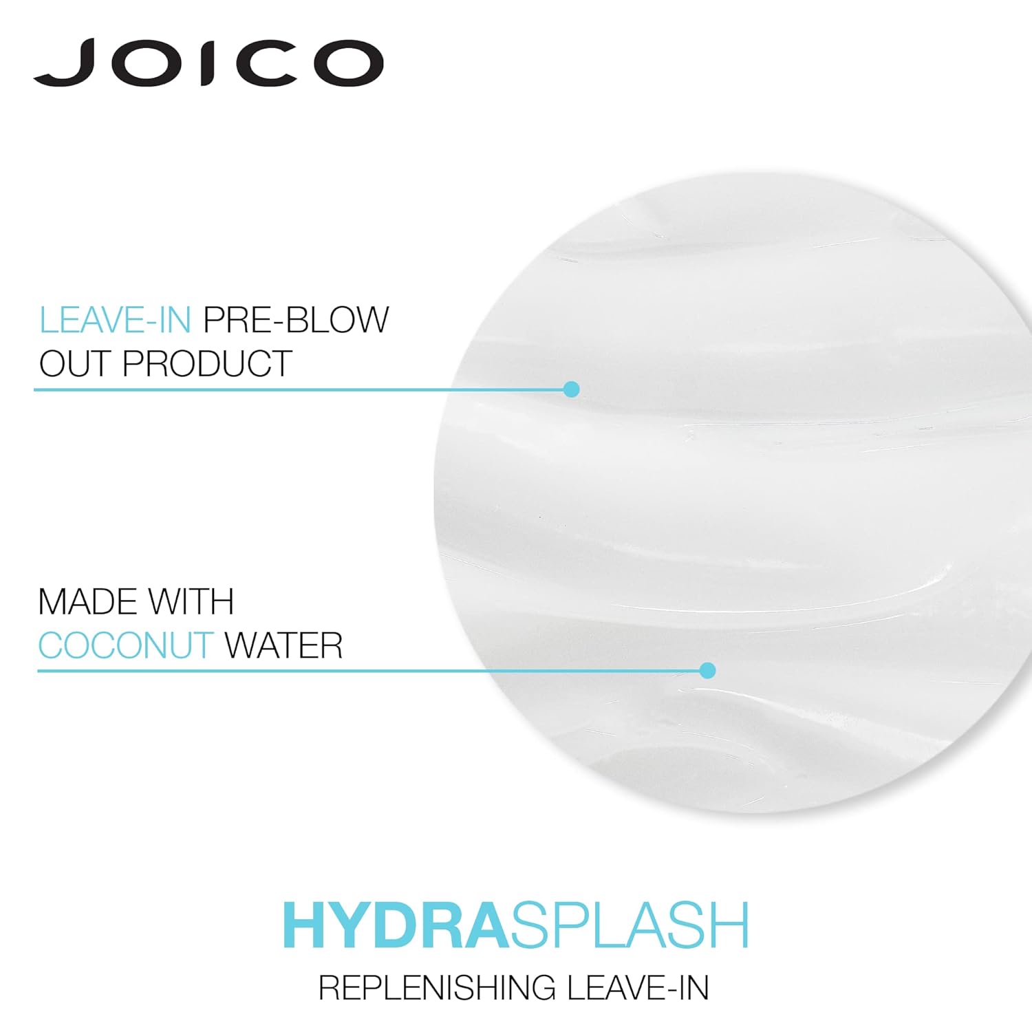 Joico HydraSplash Replenishing Leave-In | For Fine, Medium, Dry Hair | Boost Shine & Softness | Tame Frizz & Hydrate | With Sea Kelp & Coconut Water | 3.38 Fl Oz : Beauty & Personal Care