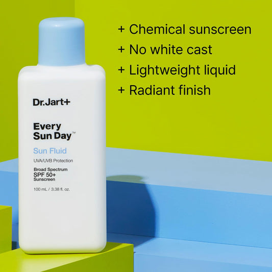 Dr.Jart+ Every Sun Day Sun Fluid Sunscreen Spf 50+ For Face | Korean Skin Care, 3.38 Fl Oz