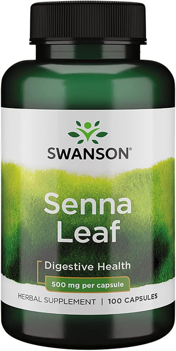 Swanson Senna Leaf 500 Milligrams 100 Capsules