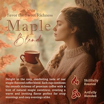 Maple Whole Bean Coffee Medium Roast 100% Arabica 16 Oz Bag Usda Organic Fair Trade Freshly Roasted Gourmet Flavored – By Coffea Flavor