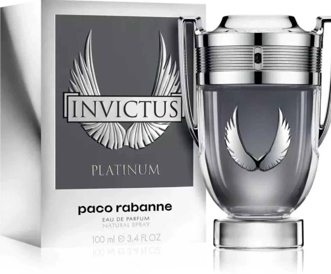 Invictus Platinum By Paco Rabanne For Men 3.4 Oz Eau De Parfum Spray