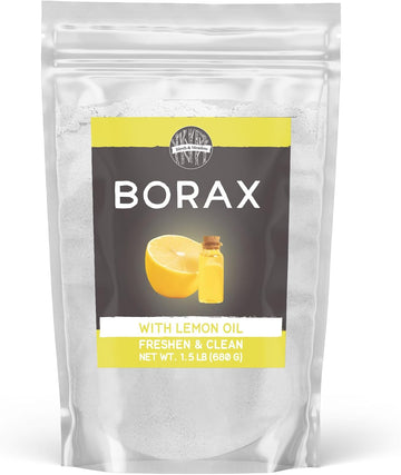 Birch & Meadow Borax With Lemon Essential Oil, 1.5 Lb, Fresh Scent, Cleaning & Laundry