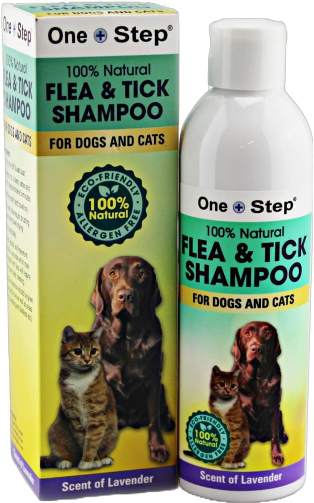 One Step Flea & Tick Shampoo For Dogs & Cats 100% Natural, Allergen Free, Scent Of Lavender 250Ml