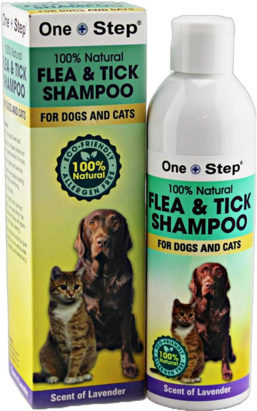 One Step Flea & Tick Shampoo For Dogs & Cats 100% Natural, Allergen Free, Scent Of Lavender 250Ml