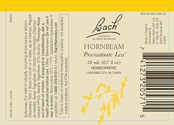 Bach Original Flower Remedies 6-Pack, Know Your Own Mind" Essence Grouping - Hornbeam, Gorse, Gentian, Scleranthus, Wild Oat, Cerato, Plus Mixing Bottle, 20mL Dropper x6, Empty Mixing Bottle x1 : Health & Household