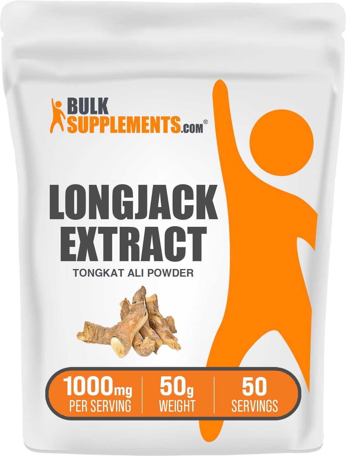 BULKSUPPLEMENTS.COM Longjack Extract Powder - Tongkat Ali Extract, Longjack Tongkat Ali Powder - Tongkat Ali for Men & Women, Gluten Free - 1000mg per Serving, 50g (1.8 oz) (Pack of 1)