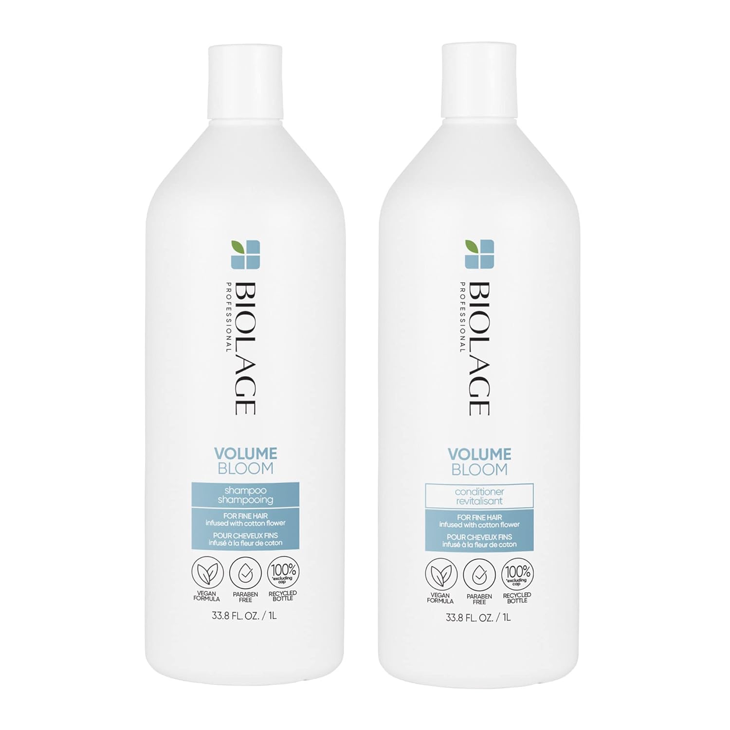 Biolage Volume Bloom Shampoo & Conditioner Set | Lightweight Volume & Shine | For Fine Hair | Paraben & Silicone-Free | Vegan