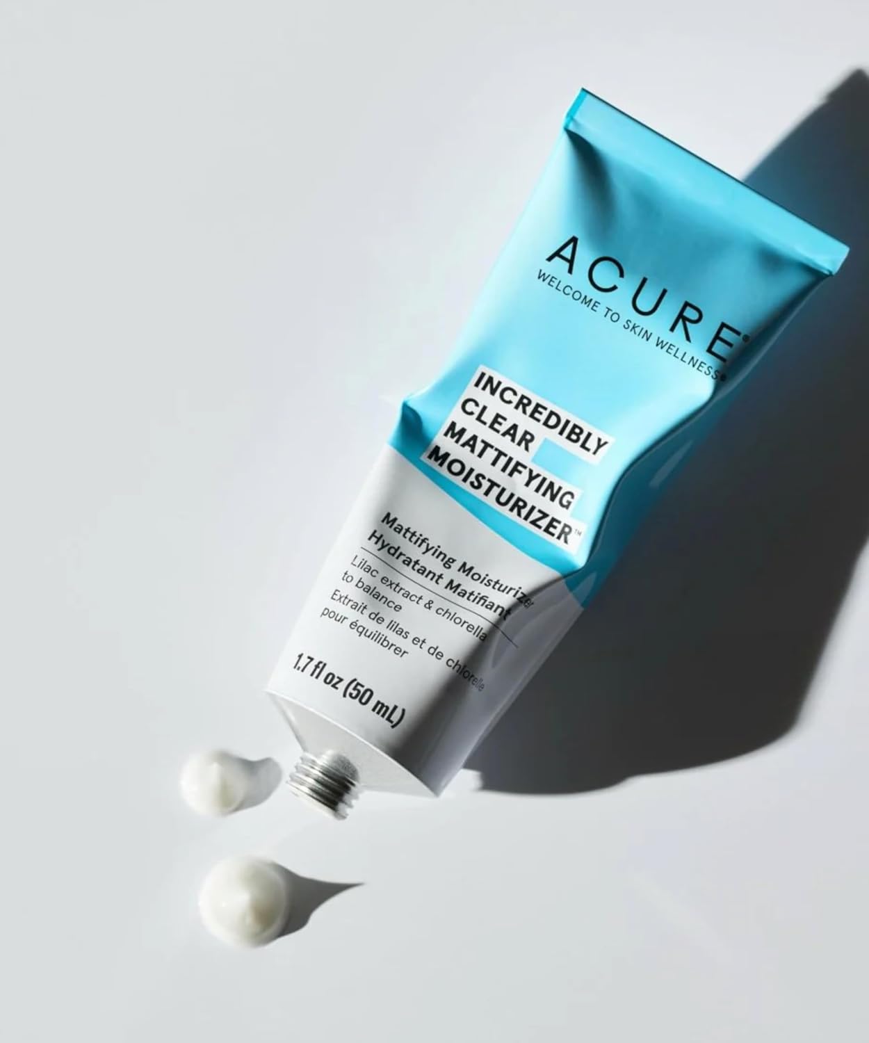 Acure Incredibly Clear Mattifying Face Moisturizer - Matte Finish Moisturizing Oil-Free Facial Cream Enriched with Lilac Extract & Chlorella -Achieve Skin Clarity, Smooth Texture & Pore Toning, 1.7 oz : Beauty & Personal Care